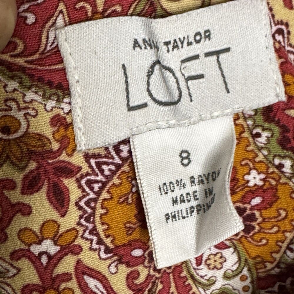 Vintage Y2K Ann Taylor Loft Womens 8 M Tank Dress Babydoll Below Knee‎ Midi Slip - Picture 6 of 7